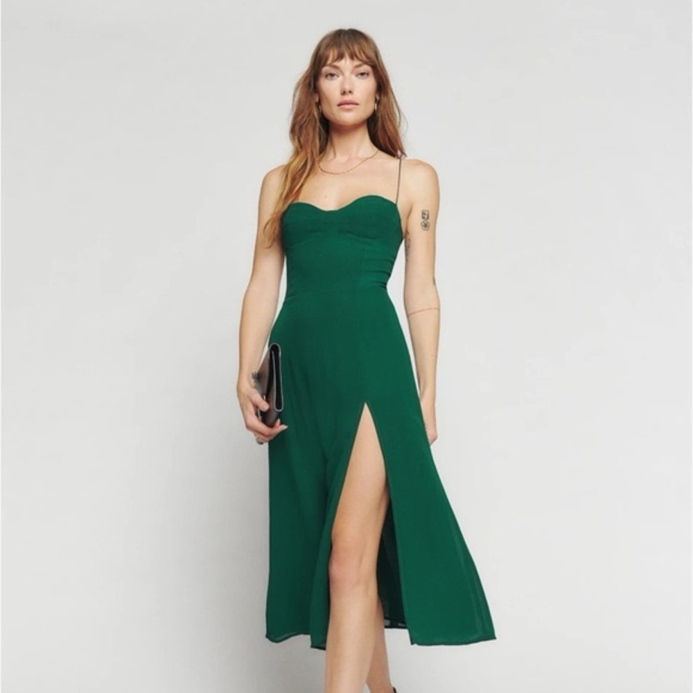 M26 Reformation Juliette Dress in Emerald